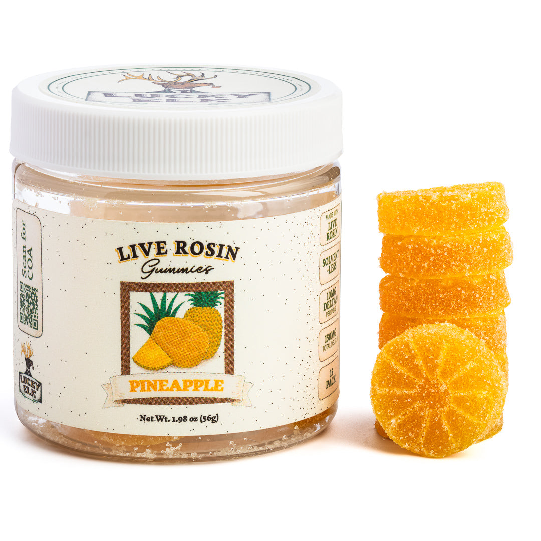Live Rosin Delta 9 Gummies · Pineapple