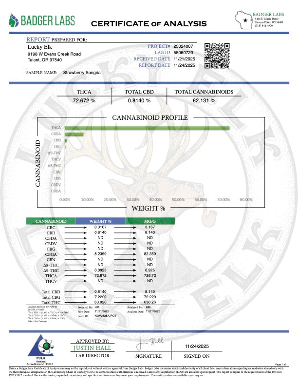 THCa Live Hash Rosin · Staefli Farms